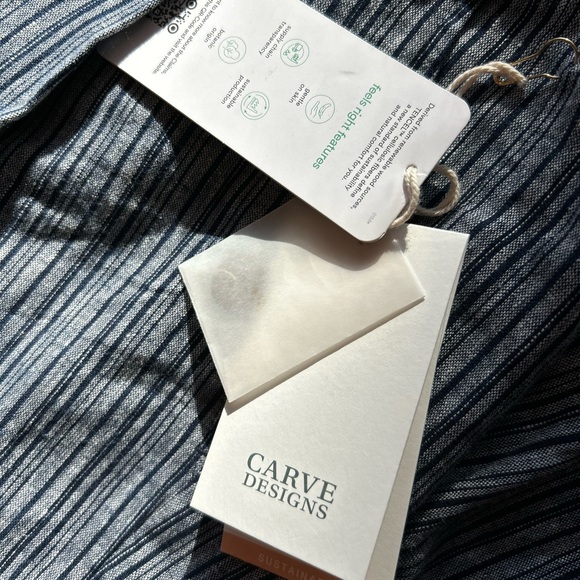 Carve Designs Charcoal Striped Wide-Leg Pants - Picture 8 of 10